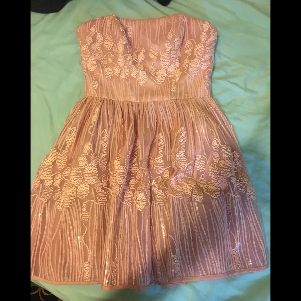 Bebe pink formal mini dress